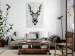 Canvas Gray Deer (1-piece) Vertical - geometric abstraction and animal 143675 additionalThumb 3