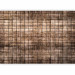 Photo Wallpaper Wooden tiles - brown background with small rectangular mosaic boards 144975 additionalThumb 1