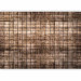 Photo Wallpaper Wooden tiles - brown background with small rectangular mosaic boards 144975 additionalThumb 5