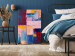 Canvas Oil Abstraction (1-piece) - geometric colorful composition 145175 additionalThumb 3