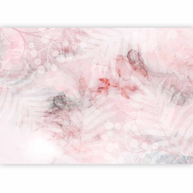 Photo Wallpaper Abstract Background - Pink Gold Abstraction and Graphic Leaves 148775 additionalImage 5