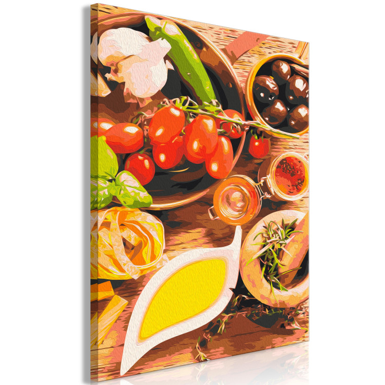 Paint by number Italian Flavors - Vegetables and Spices on a Wooden Kitchen Counter 148875 additionalImage 3