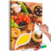 Paint by number Italian Flavors - Vegetables and Spices on a Wooden Kitchen Counter 148875 additionalThumb 4