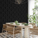 Wallpaper Strong Pattern - Shapes With a Floral Motif on a Black Background 149875 additionalThumb 5