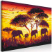 Paint by number African Savanna - Landscape of Roaming Elephants at Sunset 150375 additionalThumb 4