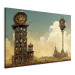 Canvas Print Vintage Clocks in the Desert - Surreal Brown Composition 151075 additionalThumb 2
