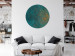 Round Canvas Azure Mirror - Dark Green Abstract With Shiny Elements 151475 additionalThumb 2