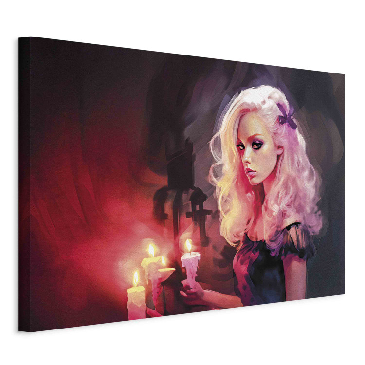Large canvas print Girl With a Candle - A Young and Mysterious Adept of Black Magic [Large Format] 151575 additionalImage 3