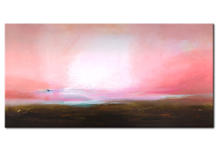 Canvas Print Distant Horizon (1-piece) - abstract background with pink sky 46575