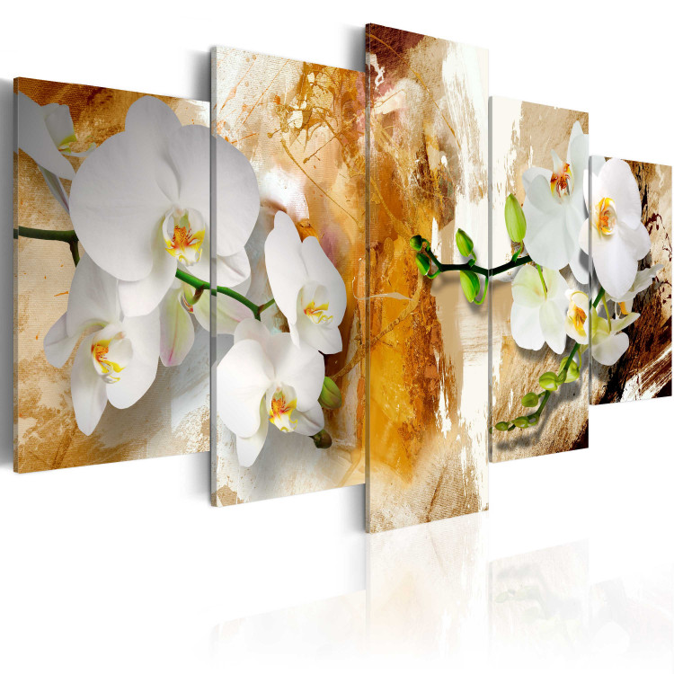 Canvas Art Print Brown Paint and Orchid  63975 additionalImage 2