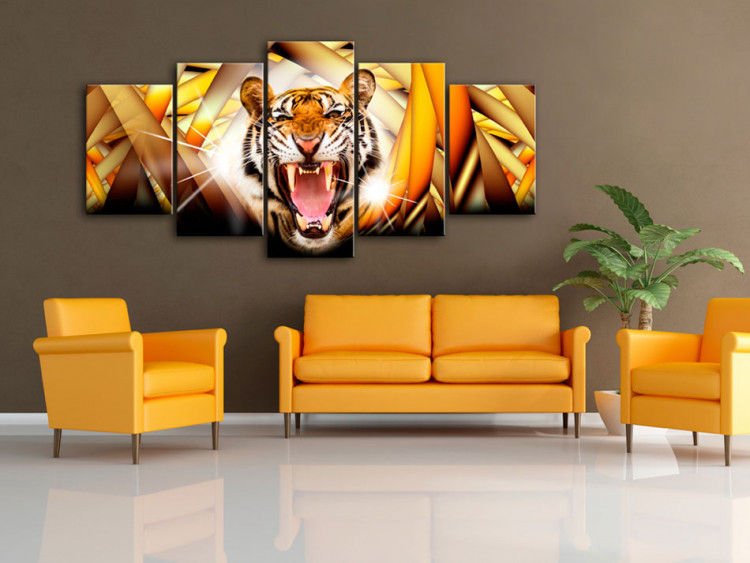 Canvas Art Print Energy of Tiger 68575 additionalImage 3