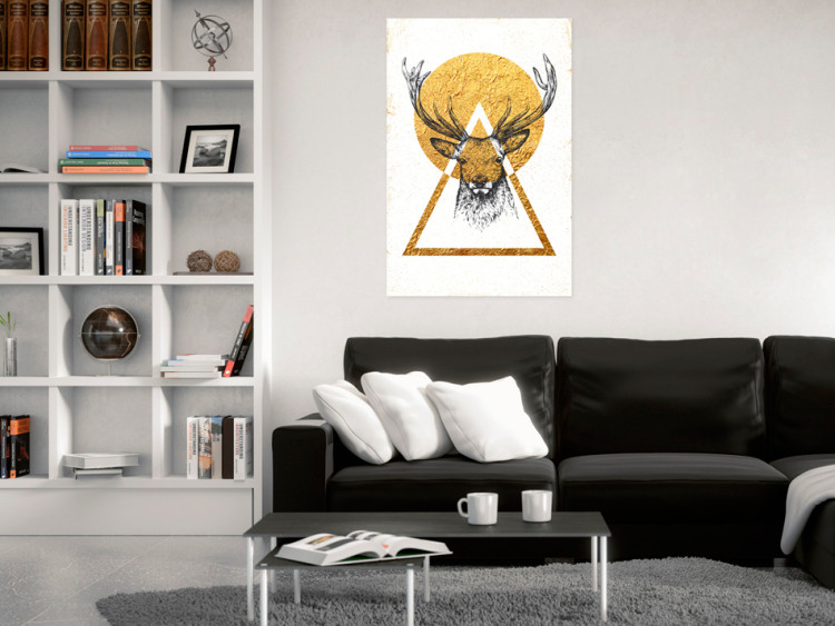 Canvas Art Print My Home: Golden Deer 76875 additionalImage 3