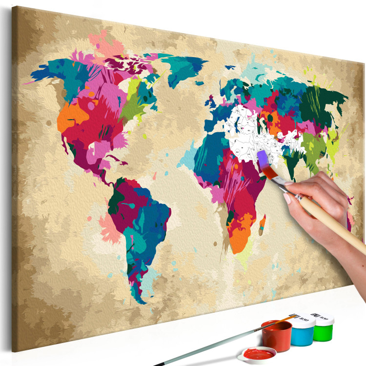 Paint by number World Map (Colourful) 107485 additionalImage 6