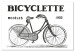 Canvas Art Print Old school vehicle - bicycle graphics in vintage line art style 115085