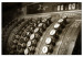 Canvas Print Vintage storefront - close-up of the buttons of an old cash register 116685