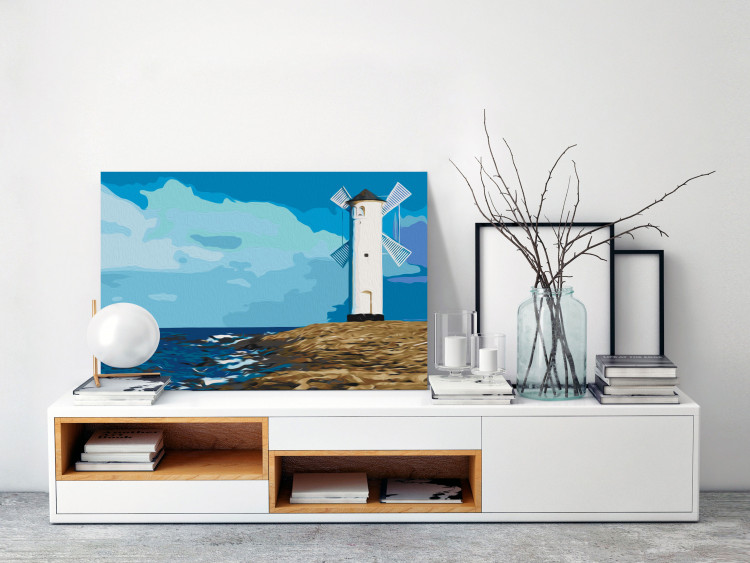 Paint by number Lighthouse with Windmill 117185 additionalImage 2