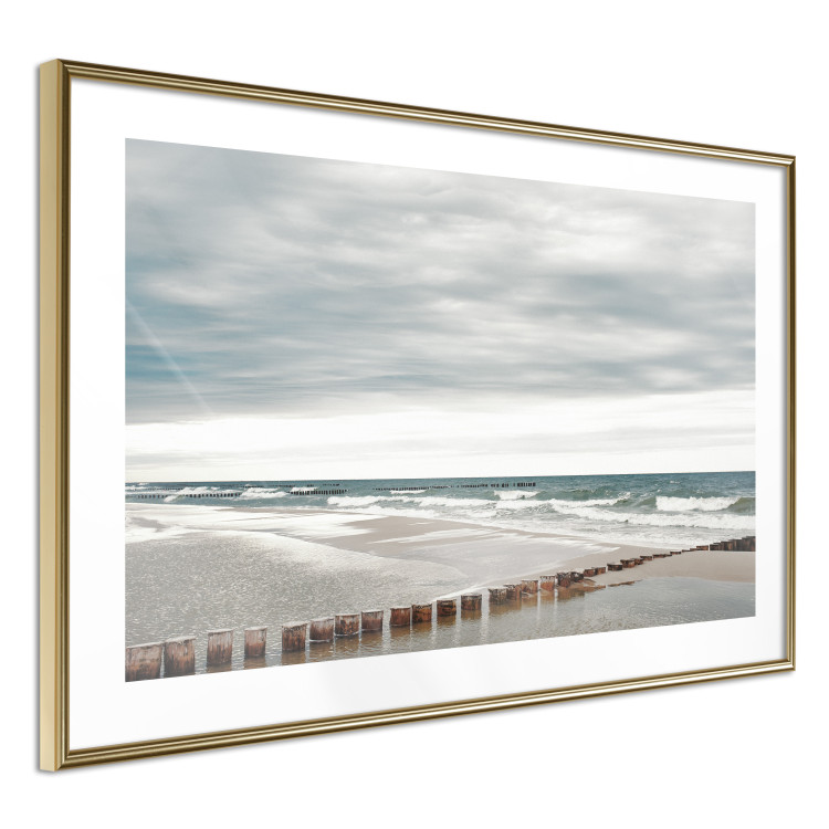 Poster Baltic Sea - Scandinavian beach landscape with turbulent waves 117285 additionalImage 8