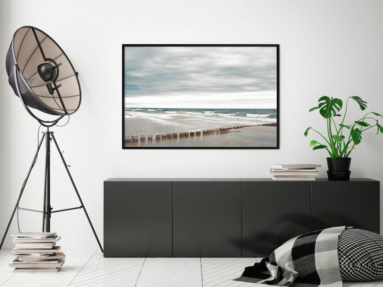 Poster Baltic Sea - Scandinavian beach landscape with turbulent waves 117285 additionalImage 5