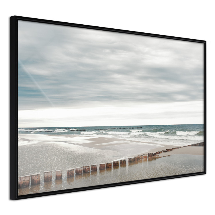 Poster Baltic Sea - Scandinavian beach landscape with turbulent waves 117285 additionalImage 12