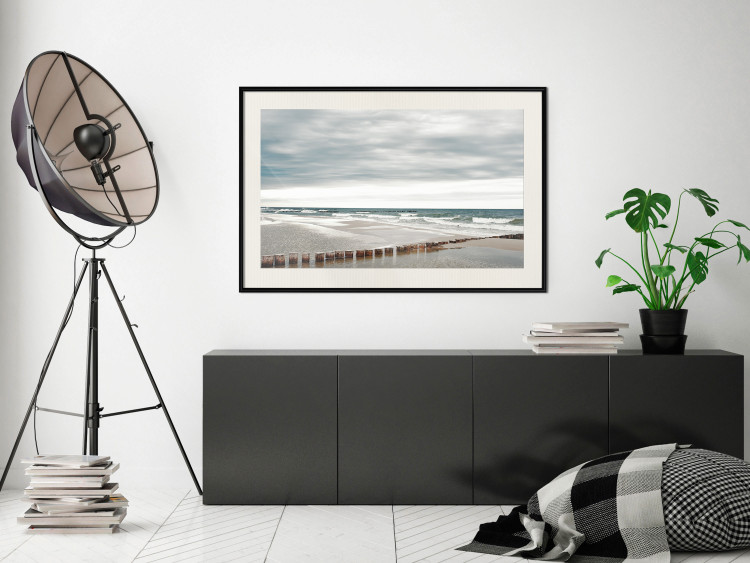 Poster Baltic Sea - Scandinavian beach landscape with turbulent waves 117285 additionalImage 22
