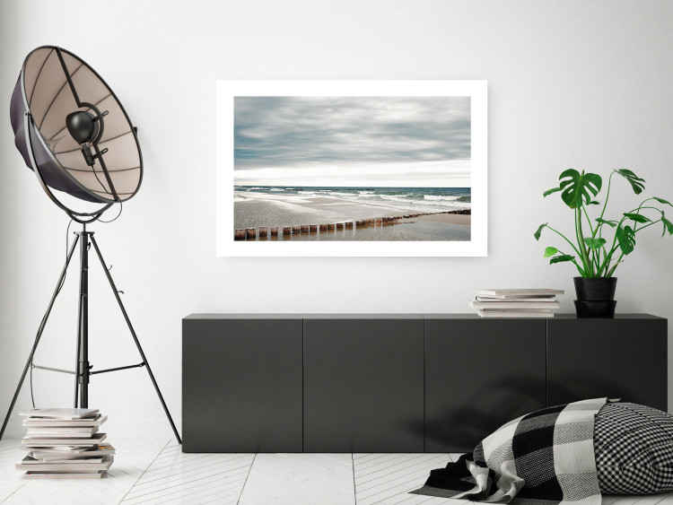 Poster Baltic Sea - Scandinavian beach landscape with turbulent waves 117285 additionalImage 4