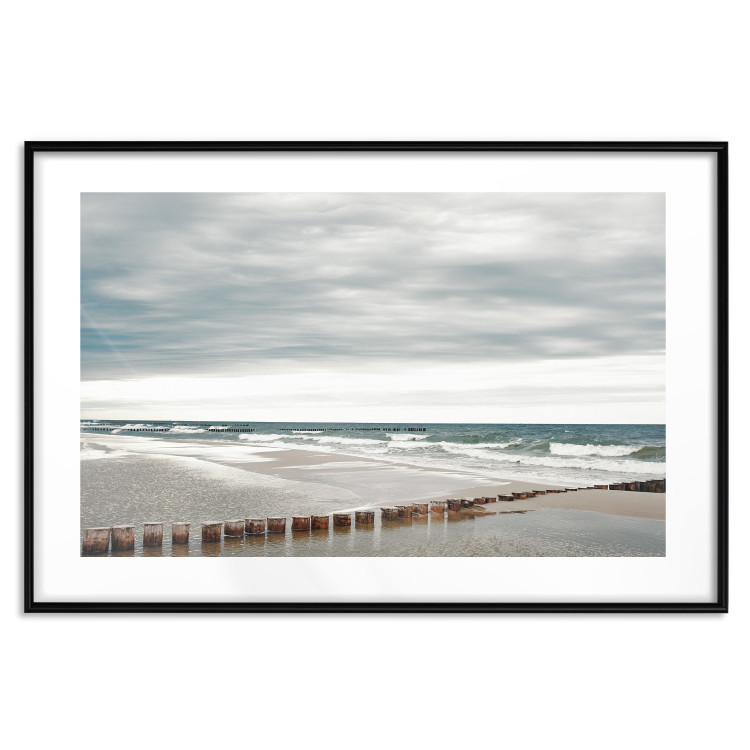 Poster Baltic Sea - Scandinavian beach landscape with turbulent waves 117285 additionalImage 17