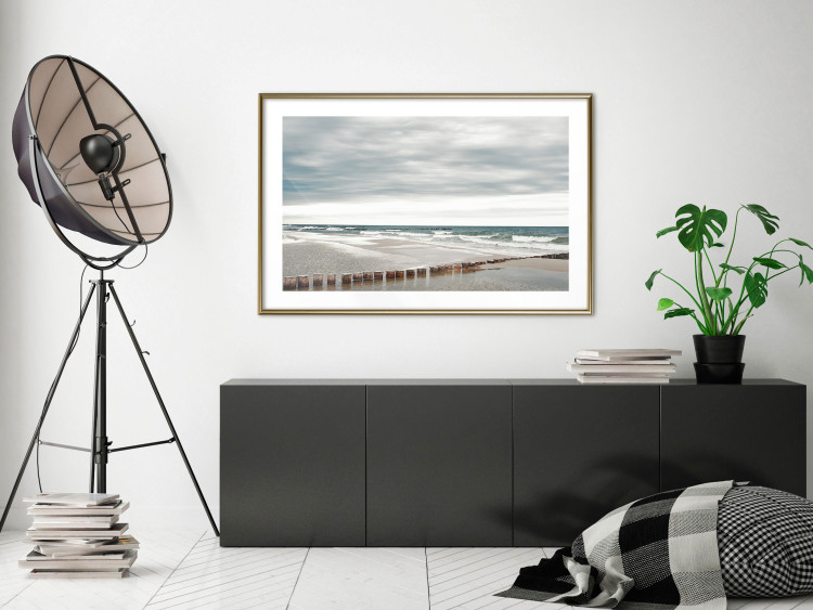 Poster Baltic Sea - Scandinavian beach landscape with turbulent waves 117285 additionalImage 15