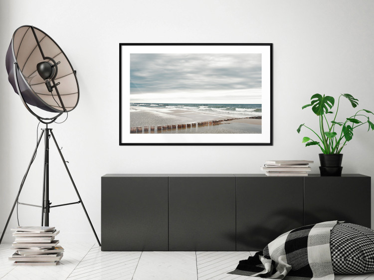 Poster Baltic Sea - Scandinavian beach landscape with turbulent waves 117285 additionalImage 6