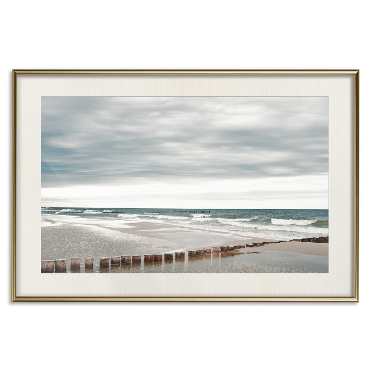 Poster Baltic Sea - Scandinavian beach landscape with turbulent waves 117285 additionalImage 19