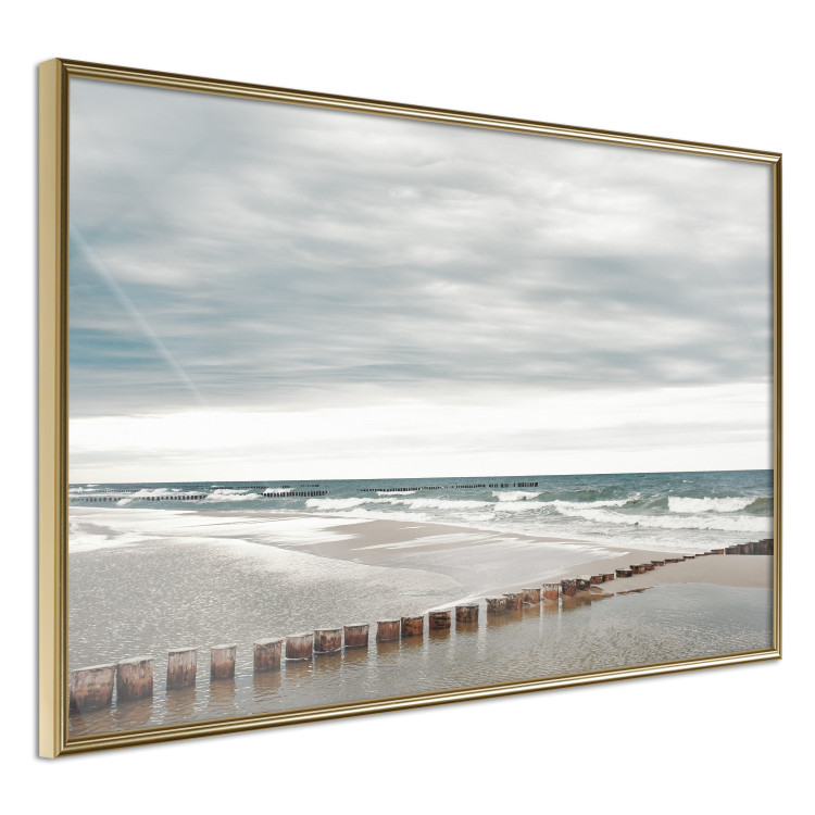 Poster Baltic Sea - Scandinavian beach landscape with turbulent waves 117285 additionalImage 14