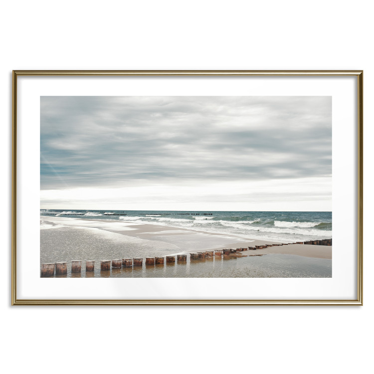 Poster Baltic Sea - Scandinavian beach landscape with turbulent waves 117285 additionalImage 16