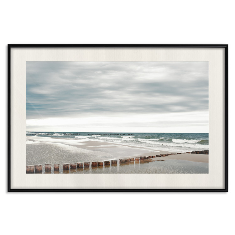 Poster Baltic Sea - Scandinavian beach landscape with turbulent waves 117285 additionalImage 18