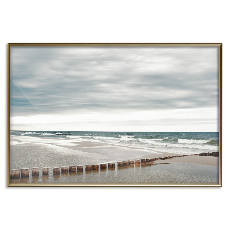 Poster Baltic Sea - Scandinavian beach landscape with turbulent waves 117285 additionalImage 20