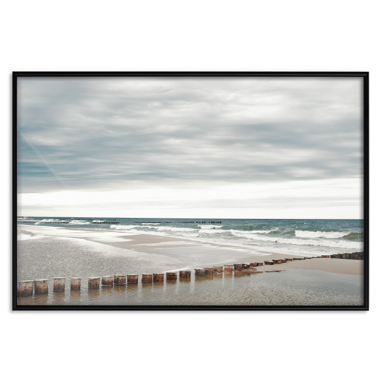 Poster Baltic Sea - Scandinavian beach landscape with turbulent waves 117285 additionalImage 24