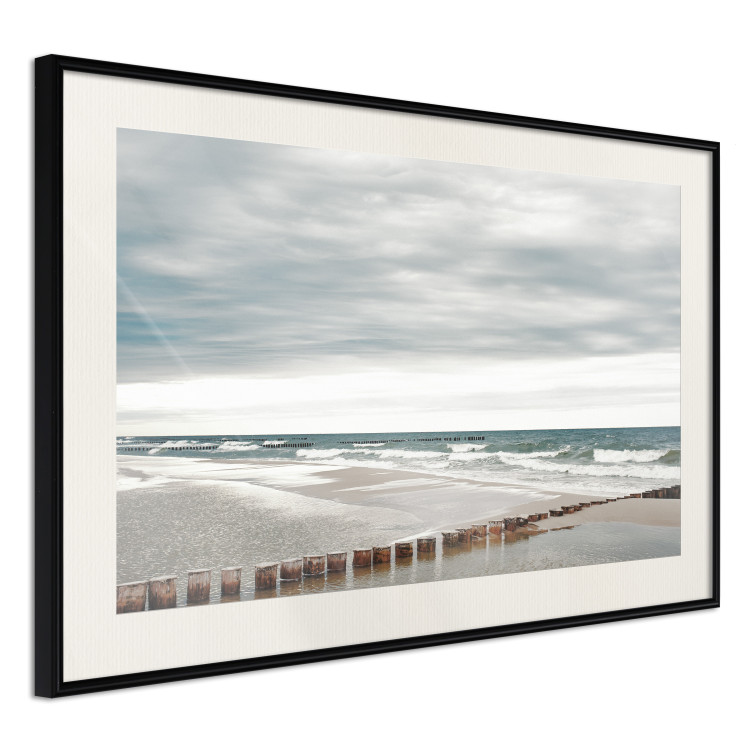 Poster Baltic Sea - Scandinavian beach landscape with turbulent waves 117285 additionalImage 3