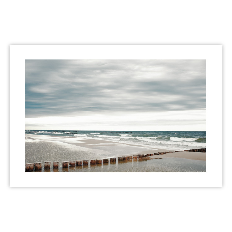 Poster Baltic Sea - Scandinavian beach landscape with turbulent waves 117285 additionalImage 25