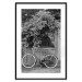 Wall Poster Bicycle and Flowers - black and white urban landscape with a bike on the street 117785 additionalThumb 15