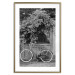 Wall Poster Bicycle and Flowers - black and white urban landscape with a bike on the street 117785 additionalThumb 16