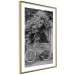 Wall Poster Bicycle and Flowers - black and white urban landscape with a bike on the street 117785 additionalThumb 6