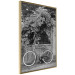 Wall Poster Bicycle and Flowers - black and white urban landscape with a bike on the street 117785 additionalThumb 14