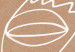 Canvas Motion blur on the face - abstract line art on a beige background 118985 additionalThumb 5