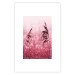 Poster Ruby Spikes - simple composition with field plants in pink tones 119185 additionalThumb 15