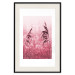 Poster Ruby Spikes - simple composition with field plants in pink tones 119185 additionalThumb 24