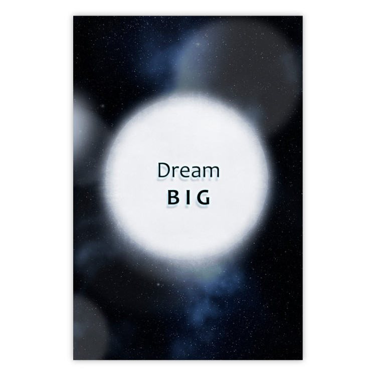 Poster Power of Dreams - English inscription in a circle against a starry sky 122285