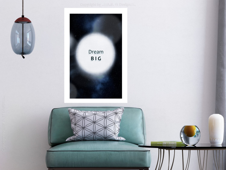 Poster Power of Dreams - English inscription in a circle against a starry sky 122285 additionalImage 12