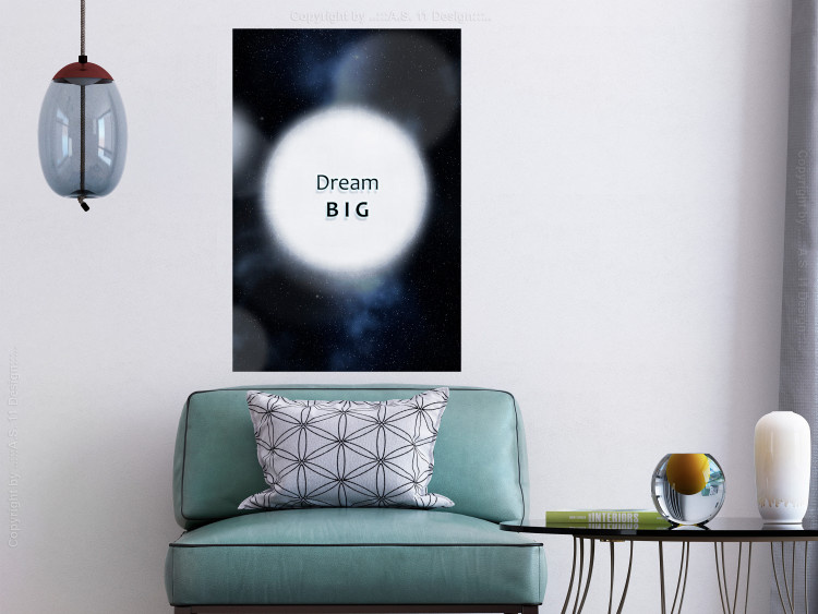 Poster Power of Dreams - English inscription in a circle against a starry sky 122285 additionalImage 17
