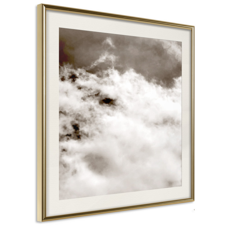 Poster Fleeting Moments - black and white sky landscape overlooking clouds 122685 additionalImage 2