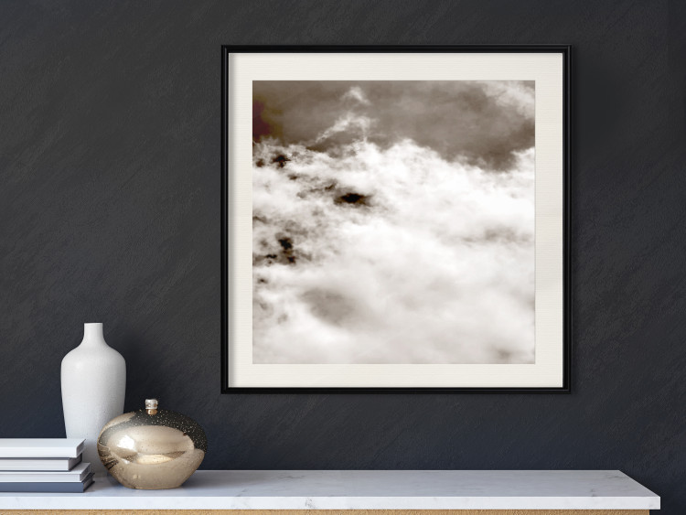 Poster Fleeting Moments - black and white sky landscape overlooking clouds 122685 additionalImage 22