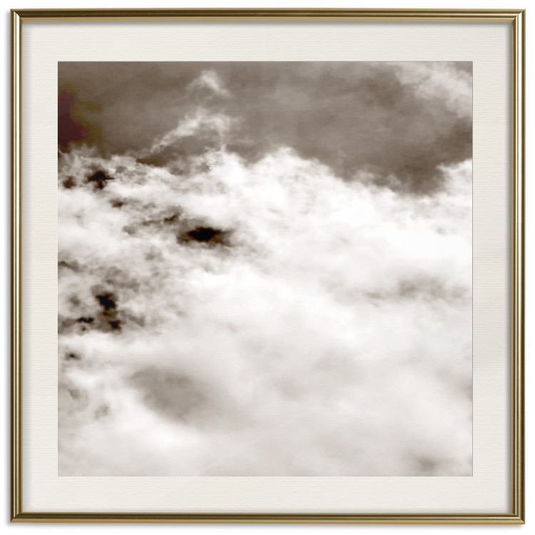 Poster Fleeting Moments - black and white sky landscape overlooking clouds 122685 additionalImage 19