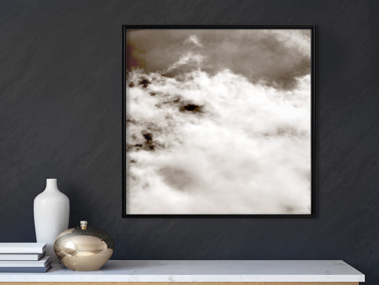 Poster Fleeting Moments - black and white sky landscape overlooking clouds 122685 additionalImage 6